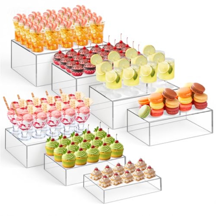 Display Risers Set - مجموعة قواعد رفع لطاولة الحلويات: أكريليك،