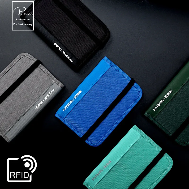 Card Top Loader - محفظة سفر RFID، حامل جواز السفر،