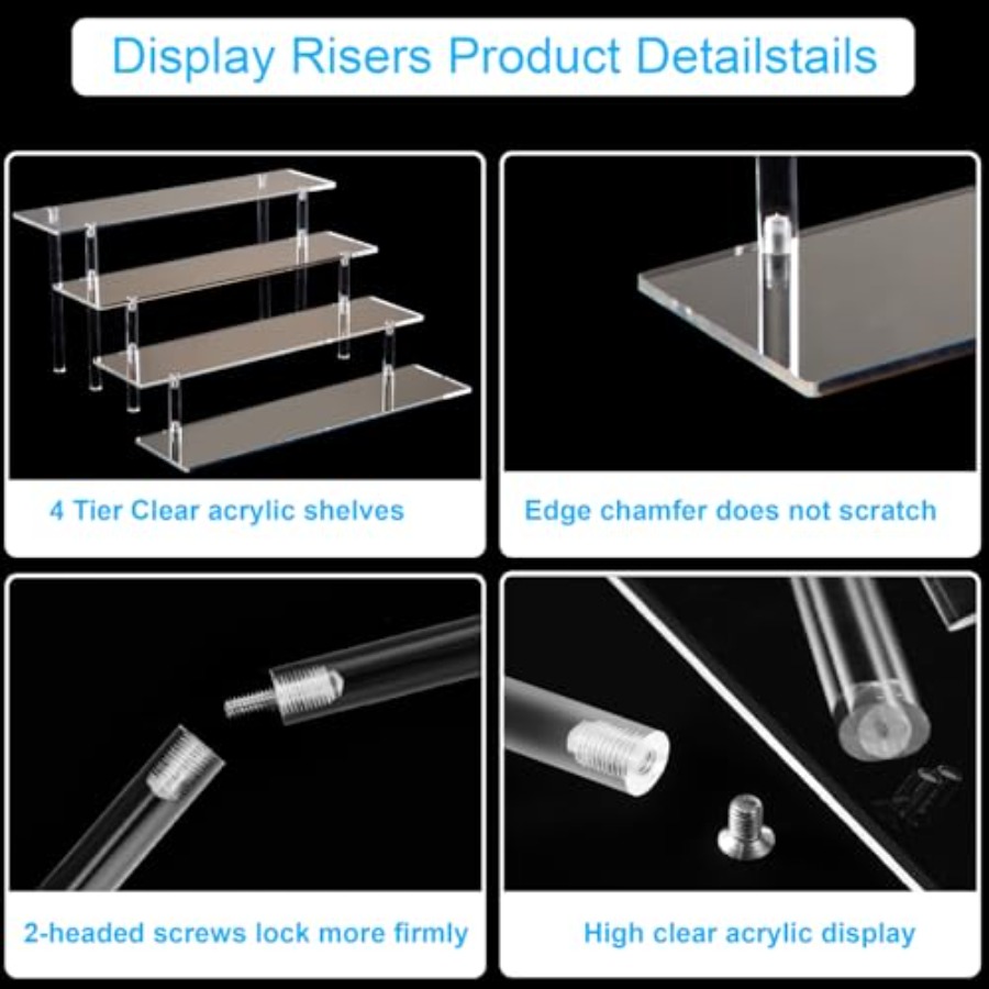 حامل عطور أكريليك بأربعة مستوي - مراجعة Display Risers Set وسعره