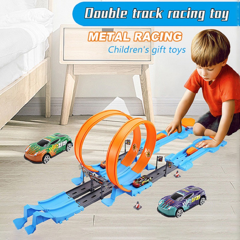 حار حيلة سرعة عجلات سيارة مزدو - مراجعة Hot Wheels Car Track Sets وسعره